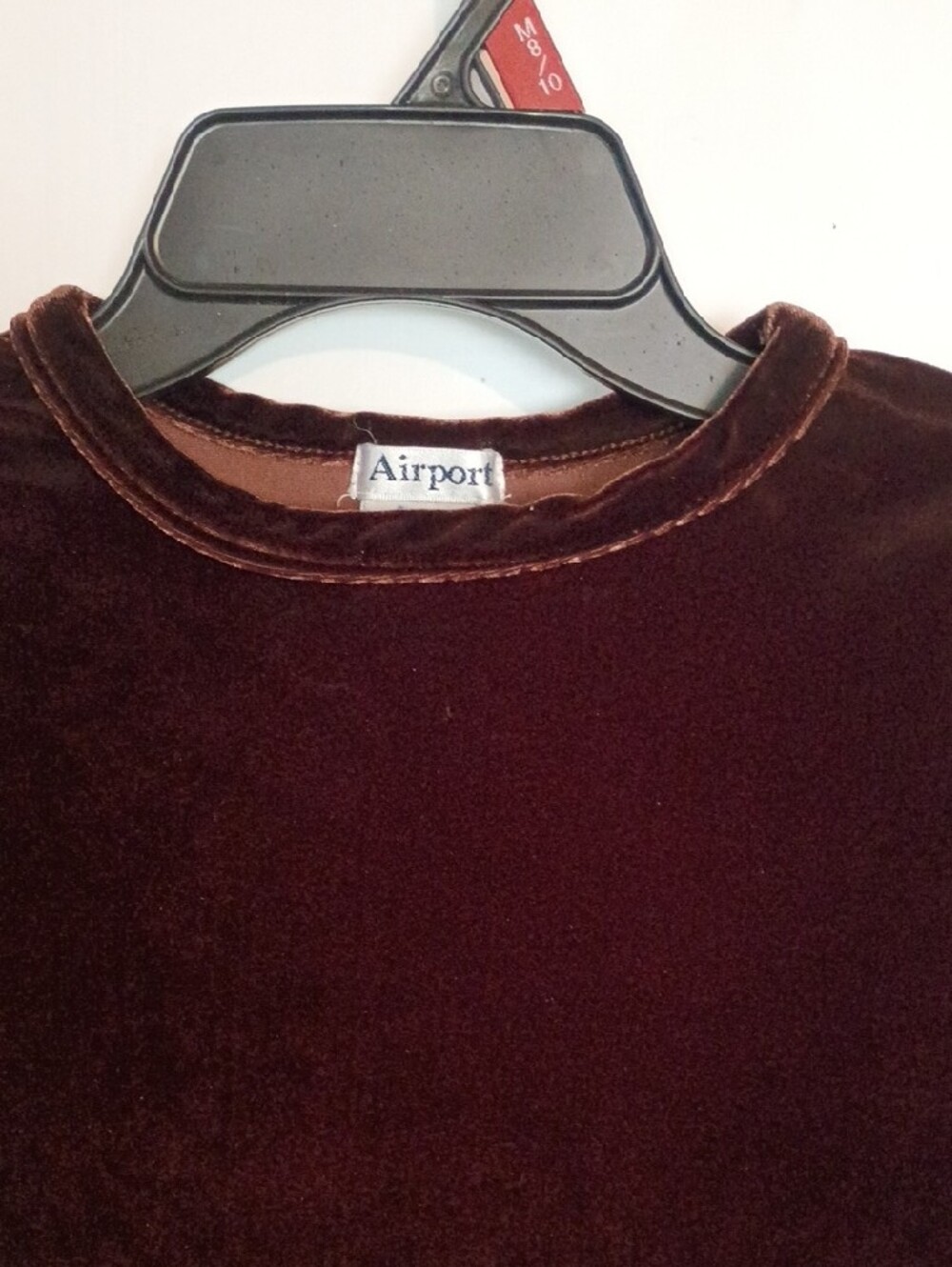 📼Velvet Short Sleeve Tee Y2k in Deep Brown Gorgeous📼 - Picture 3 of 5